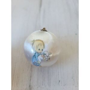 Besty Clark Christmas 1975 AS IS mini satin ball ornament Xmas